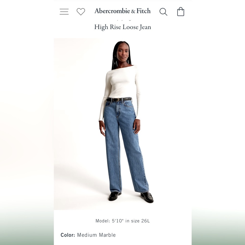 Abercrombie & Fitch NWOT High Rise Loose Jean